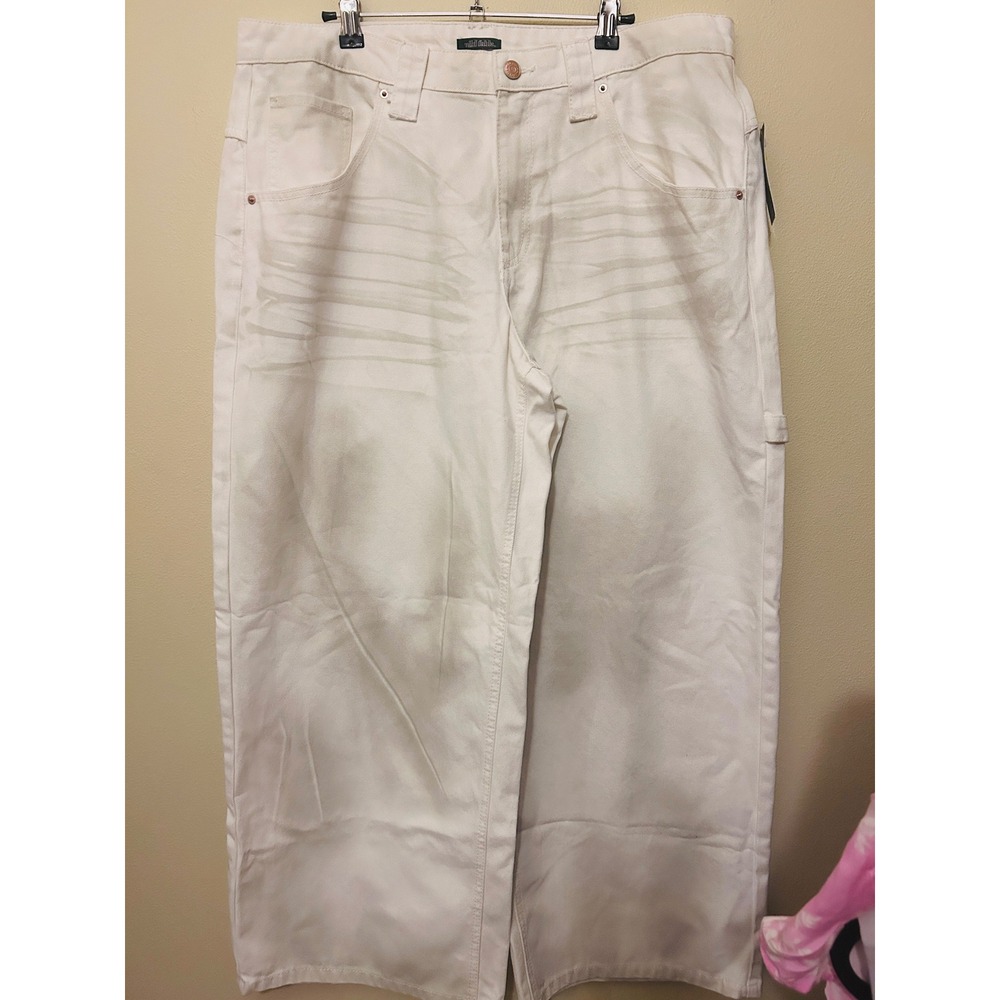 Wild Fable Carpenter Pants Women 12 Off-White NWT Relaxed Wide Leg Utility